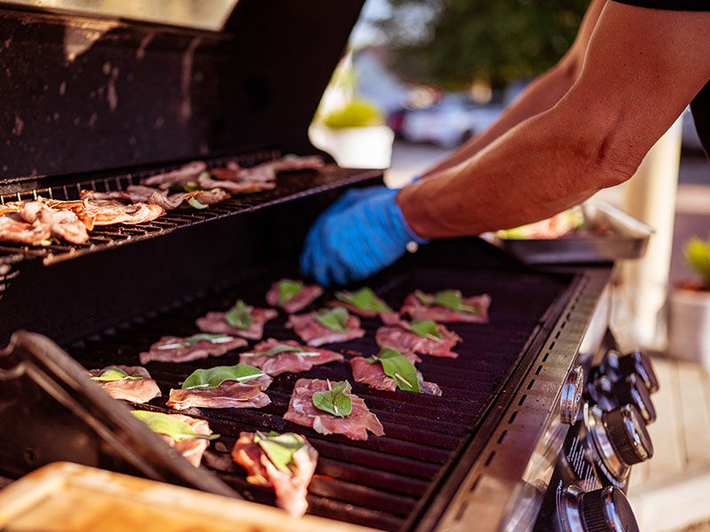 Grillen auf der Terrasse